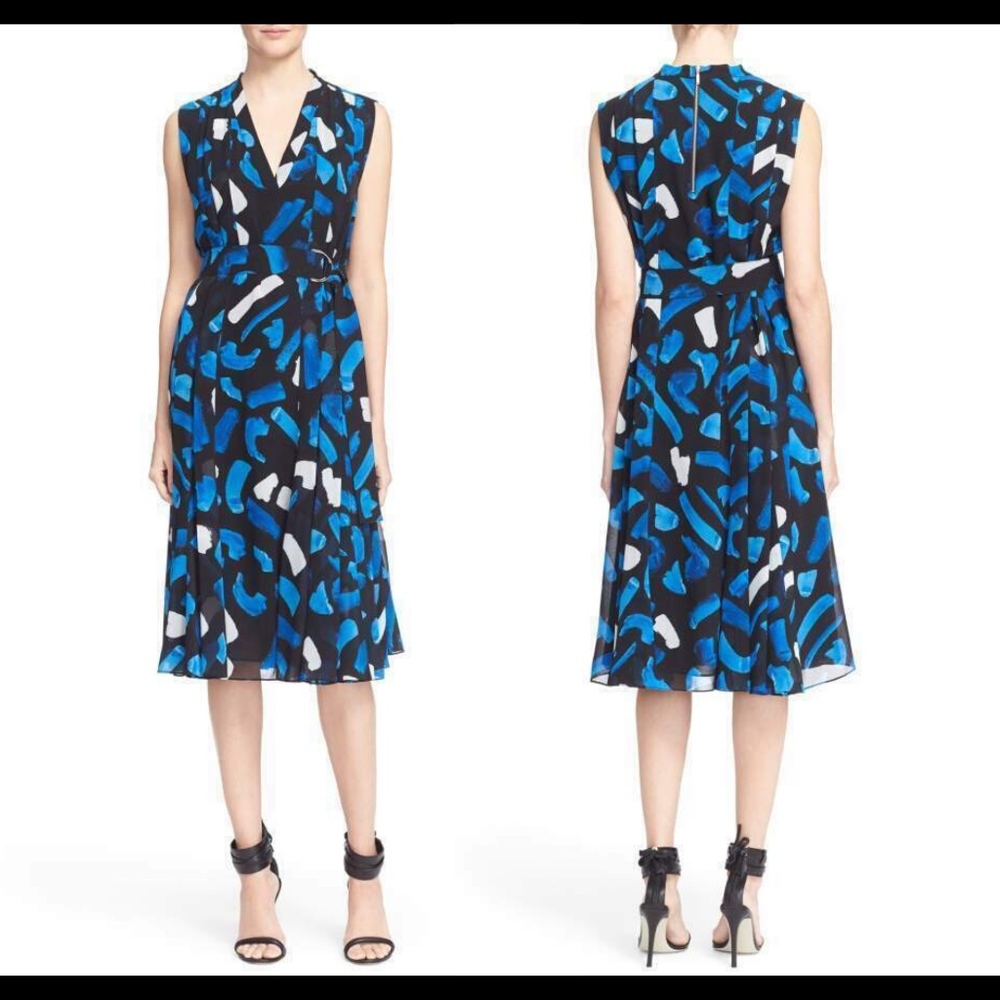NWT $575 GREY Jason WU Brush Stroke Sleeveless Shirt Dress [SZ 10 ]‎